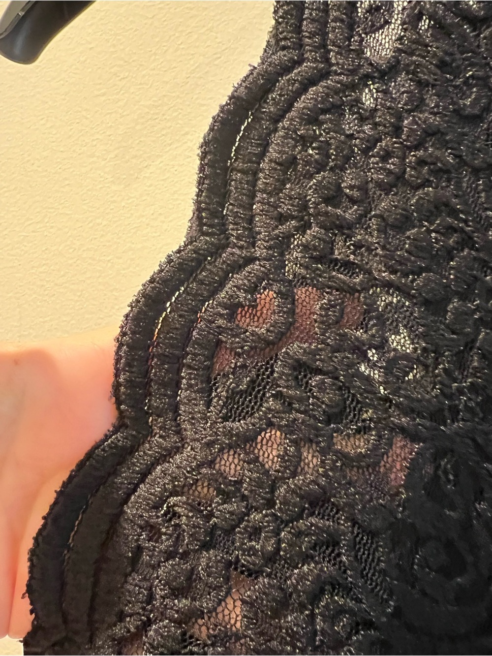 Bebe black turtleneck lace bodysuit stretchy S - Picture 8 of 12